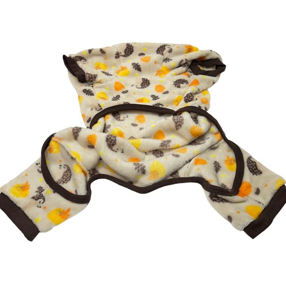 Frisco Scandinavian Woodland Hedgehog Dog Cat Cozy Plush Fleece PJ's - Picture 3 of 4